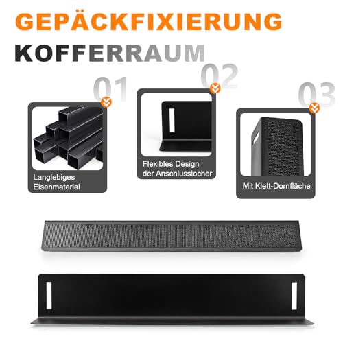 WDFCN 3 Stück Auto Kofferraum Organizer Klett Gepäckfixierung Kofferraum Klett Fixierung Cargoelemente Kofferraum Trenner für Auto Van Limousine den Kofferraum