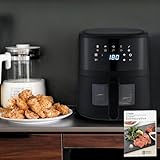 【シリーズ累計5万台突破】 SKK ノンフライヤー 4.5L 大容量 家庭用 電気フライヤー エアフライヤー タッチパネル 温度調整 揚げ物 惣菜 可視窓 レシピ付き 【日本企業】