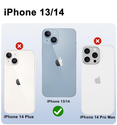 Lamcase for iPhone 13 Case,iPhone 14 Case with Magnetic Invisible Ring Stand [Compatible with MagSafe], Full Body Rugged Slim Women Men Girl Shockproof Marble Pattern Design Case, Cyan Blue - image 9