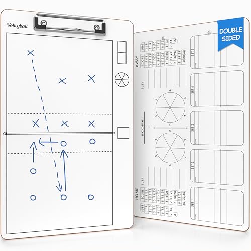 Scribbledo Volleyball Dry Erase Board for Coaches 15x9 Inch Volleyball Rotation Wheel clipboard Coaching Supplies Equipment Volleyball Accessories The Perfect Coach Gift