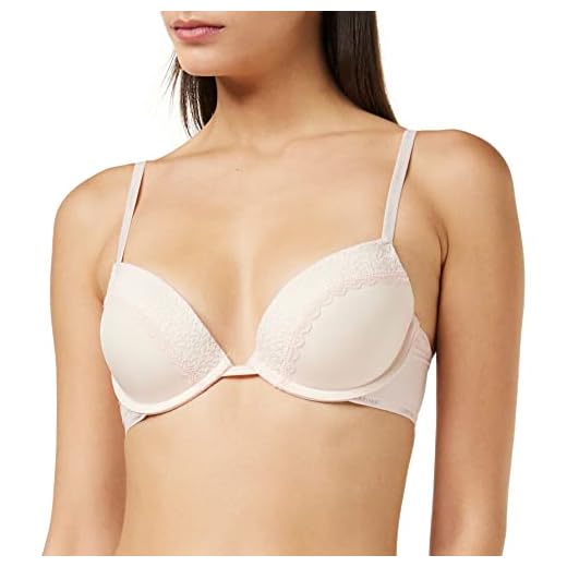 Calvin Klein Push Up Plunge BH för kvinnor, Rosa (Nymphs lår 2 t), 70D
