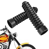 2 Stück Gabelschutz, 205x52x37mm Universal Schwarz Gummi Motorrad Gabel Faltenbalg Motorrad Gabelabdeckungen Gabelschutz Gabel Staubschutz Abdeckung Stoßdämpfung Gamaschen Vorne Für Motorräder