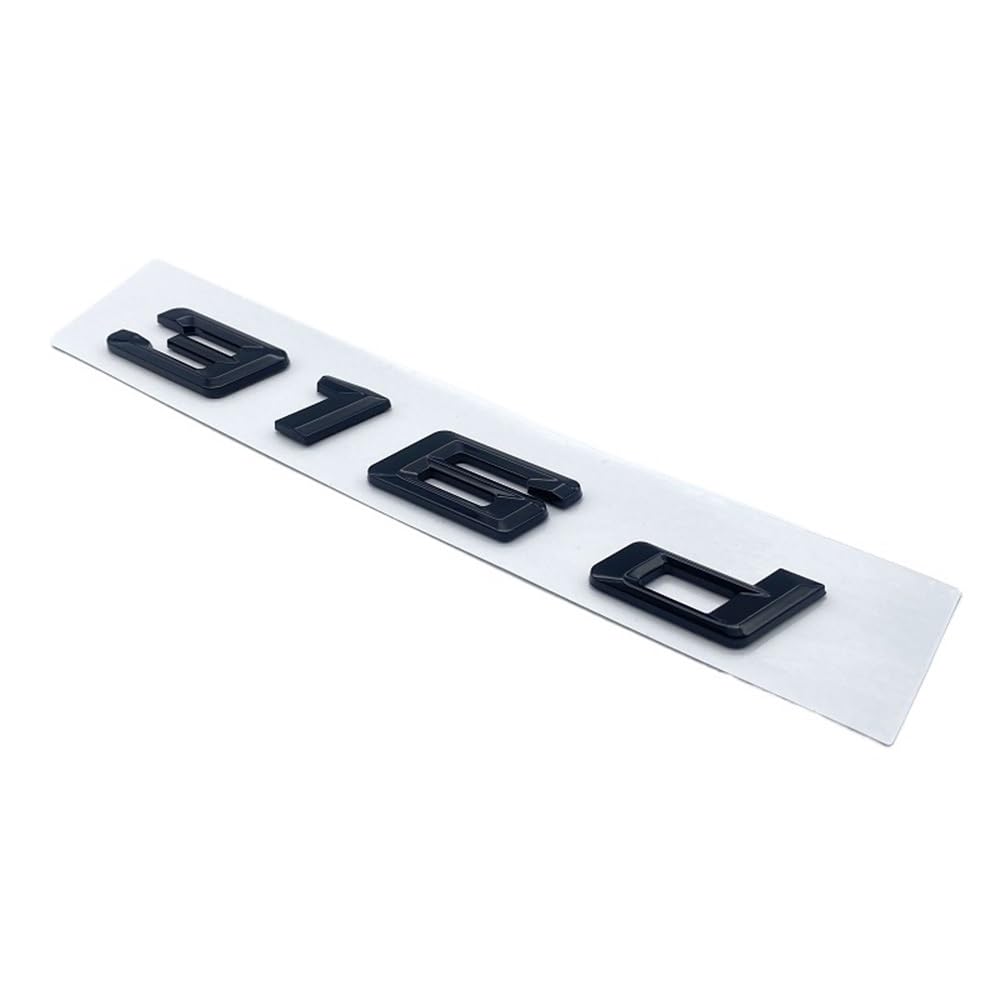 YTQMoreBNZ YYDStes ABS Car Trunk Logo Sticker Accessories Compatible With 3 Series 316d 318d 320d 325d 328d 330d 335d 340d 350d(Glossy black 316d)