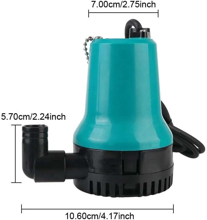 1個フィルター水槽底吸引DC 12V / 24V 4600RPM 50W水中ポンプ海洋ビルジポータブル家庭用/農業用(24V)