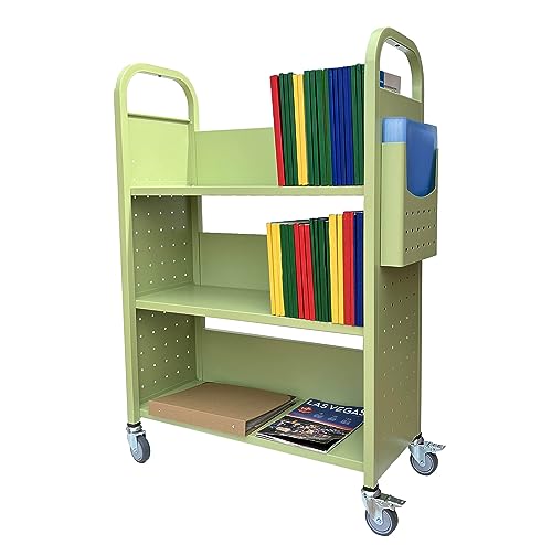 Workington Apple Green Rolling Book Truck