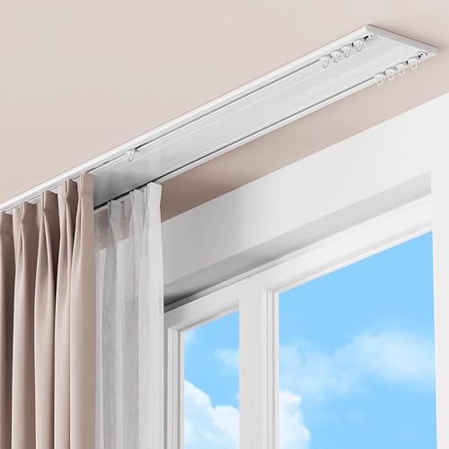 Cloison de séparation double rangée 2,4m blanc pour rail de douche et salon
