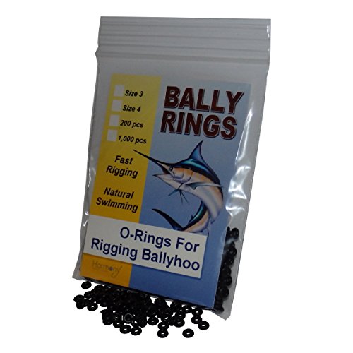 Bally Rings - O-Ring Grommets for Rigging Ballyhoo Baits (Size #3, 200 Pieces)