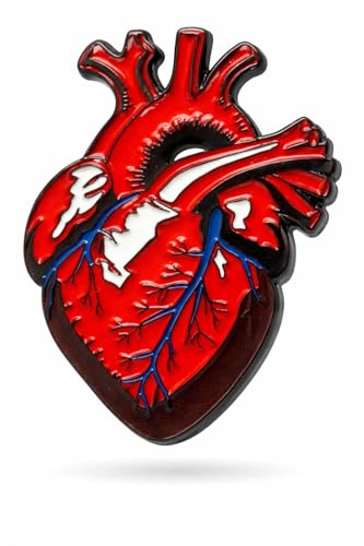 1.5 Anatomical Heart Soft Enamel Pin Anatomical Heart Sign Lapel Pins Brooches for Backpacks Jackets Hats Clothes Bags Teens Girls Boys Men
