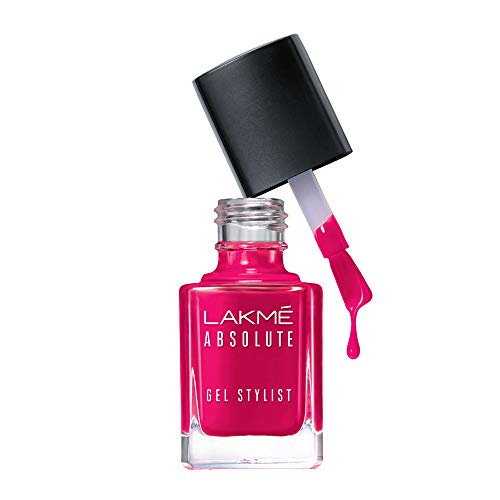 Image of Lakme Absolute Gel Stylist Nail Color, Pink Drama, 12 ml