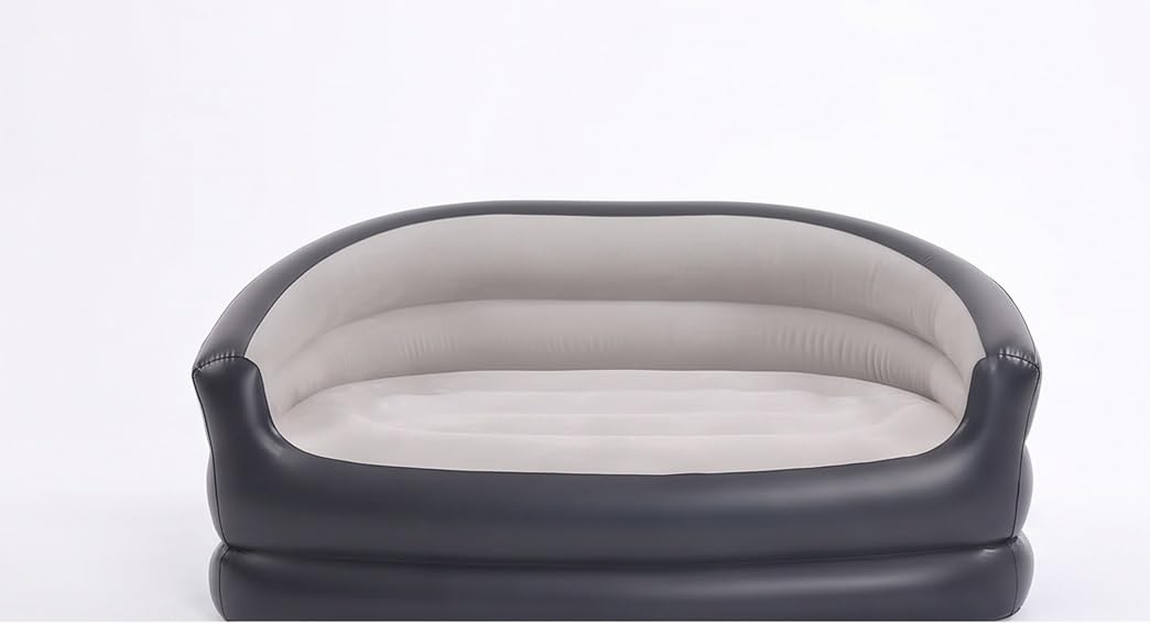 Premium Inflatable Air Sofa – Portable & Comfortable Lounge Seating for Living Room, Bedroom & Camping – Durable PVC Material (Dark Slate & Soft Silver)-image-38