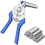JFYY 1 Pcs 2021 Type M Nail Ring Pliers, Multifunction Cage Clamp Hog Ring Pliers Kit with 600 Pcs o