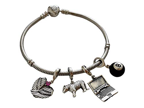 Bolenvi Billiard Pool Tables Magic 8 Ball Fortune Teller 925 erling Silver Pendant Charm Bead For Pandora & Similar Charm Bracelets or Necklaces2