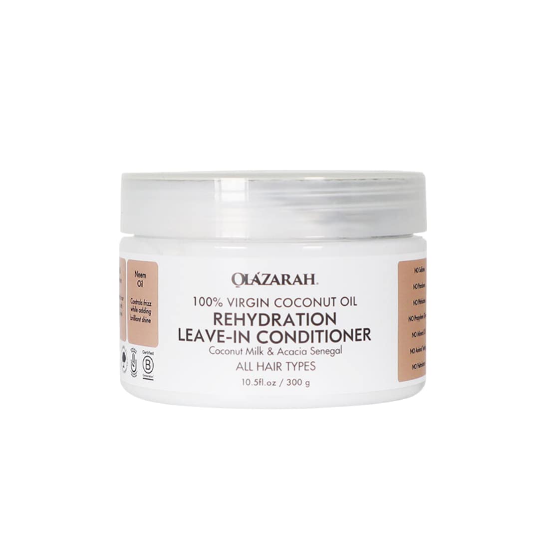 OLAZARAH Coconut Oil Daily Rehydration Leave-in Conditioner 300ml/ 10.5 fl oz