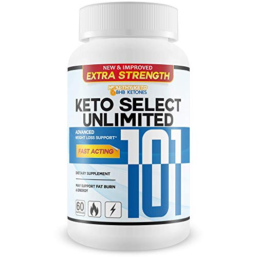 Keto Select Unlimited 101 - Lose More Weight Burn More Fat - Extra Strength BHB Keto Booster - Fast Acting BHB Ketosis Accelerator - Feel The Keto Unlimited Potential with Keto 101 Master Weight Loss