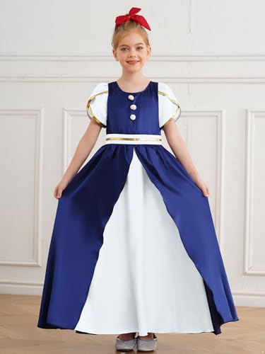 Robe renaissance blanche fille manches bouffantes halloween