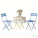 🌿COMBINAISON POLYVALENTE : Table ronde de 60 cm + hauteur standard de 72 cm, idéale pour les espaces détente, cafés à la française ou restaurants en plein air. Entretien facile (nettoyage par simple essuyage). Pieds en silicone pour une stabilité silencieuse et une protection des sols, même en appartement.