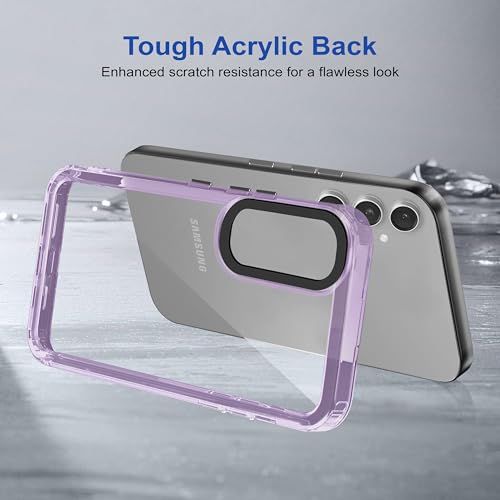 Image of amazon basics Back Case Cover for Samsung Galaxy S24 Plus 5G | Compatible for Samsung Galaxy S24 Plus 5G Back Cover | Case Cover with Camera Protection | (TPU + PC | Translucent Purple)
