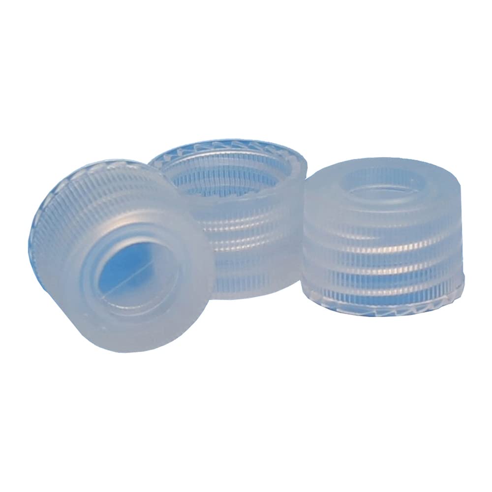 JG Finneran 5330SB-10 Polypropylene Starburst Top Seal Closure with Molded 10 mils Thick Septum for Big Mouth Screw Thread Vial, 10-425mm Cap Size, Clear (Case of 1000)