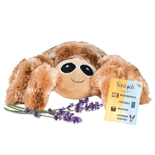 Warm Pals - Spider - 1.5lbs - Cozy Microwavable Lavender Scented Plush Toys - Heated Stuffed Animal...
