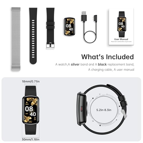 Image of Health Fitness Tracker, Smart Watch with 24 /7 Heart Rate, Activity Tracker with Blood Pressure and Blood Oxy-gen Monitor, 120 Sport Mode Waterproof Sleep Tracker for Women Men