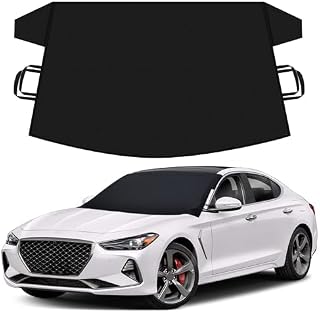 Car Windshield Snow Cover for 2013-2023 Subaru BRZ, Winter Ice Sunshade Protector Cover Snow Water Proof UV Dust Resistant Black