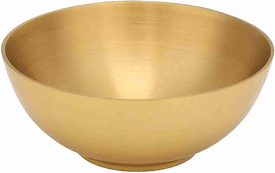 Brass Bowl,Pure Brass Bowl for Buddhist Supply God and Buddha Worship Utensil 3.2 Inches