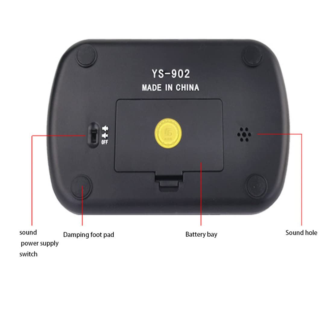 Reloj de ajedrez Cuenta atrás Digital Funciona con Pilas Función de Memoria multimodo Temporizador Almohadilla a Prueba de Golpes Relojes electrónicos para ajedrez Weiqi Chino, sin batería