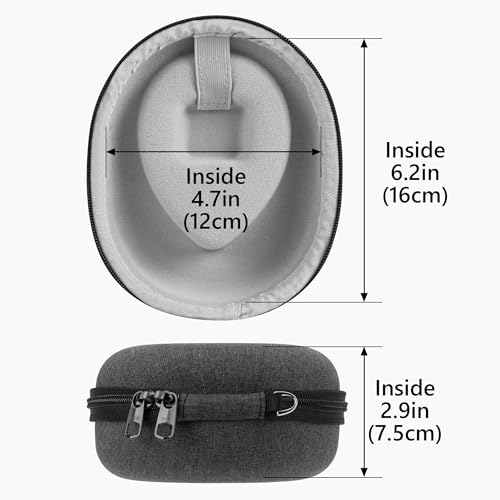Geekria Shield Headphones Case Compatible with AfterShokz OpenRun Mini, Air, OpenRun Pro, OpenComm, OpenMove, Replacement Hard Shell Travel Carrying Bag with Cable Storage - Thumbnail 5