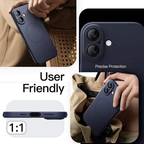 Image of JETech Magnetic Slim Case for iPhone 17 6.3-Inch, Compatible with MagSafe, Ultra-Thin Lightweight Minimalist Phone Cover with Matte Finish and Full Camera Lens Protection (Deep Blue)