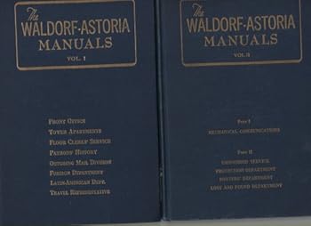 Unknown Binding Waldorf Astoria Manuals (Volumes I & II) Book
