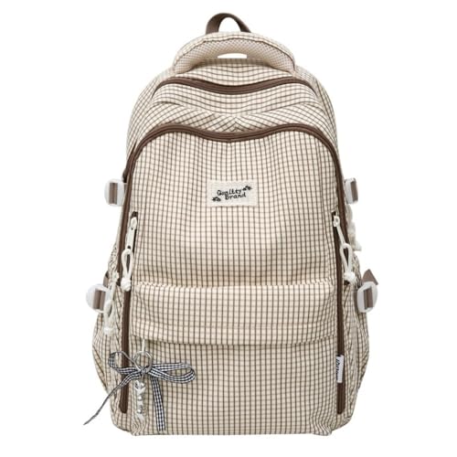 Savoir-faire exquis : sac à dos à carreaux en tissu de haute qualité durable