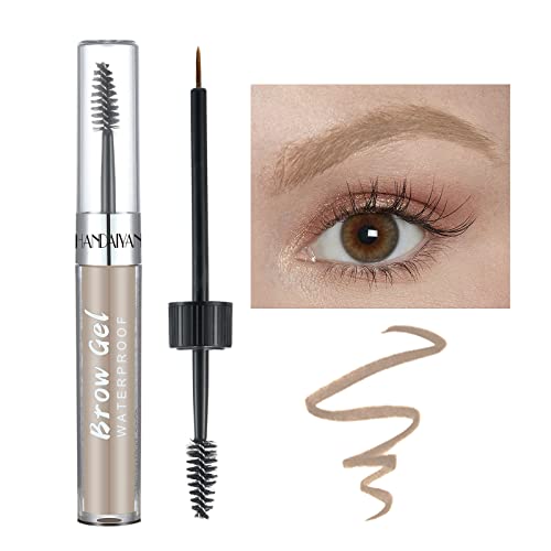 Eyebrow Gel Brow Makeup Gel, Warm Blonde Eyebrow Tint Kit Dye Brow Pomade, Long-Lasting Waterproof Eye Brow Pigment with Brush for Natural Makeup Shades Eyebrow Stamp Eyelash 01#