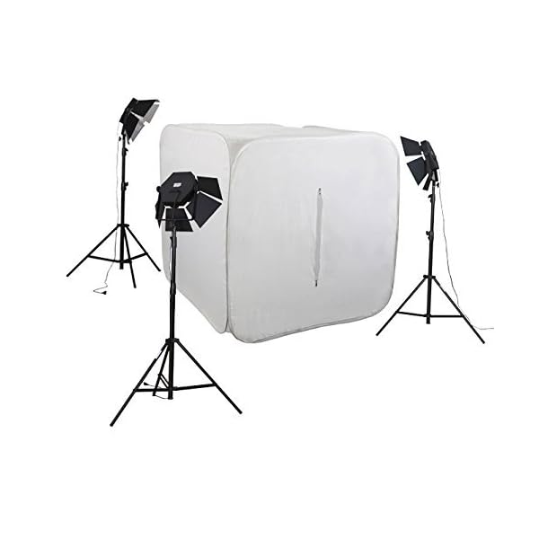 METTLE Studioset Cube 700 mit Fotozelt Lichtzelt Lichtbox 150 cm Set mit Beleuchtung 21x30 W für Produktfotografie