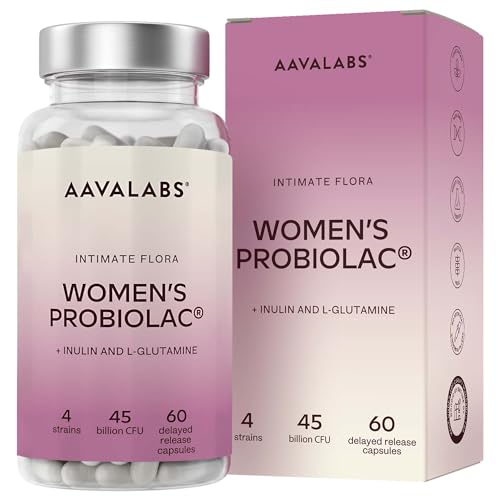 Kulturen Komplex für Frauen - Probiotika Frauen Intimflora Darmflora 45MrdKBE 4Stämme Darmbakterien: Lactobacillus Acidophilus Crispatus Lactobacillus Rhamnosus Plantarum Inulin L-Glutamin 60 Kapseln