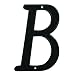 Prime-Line MP4107 House Address Letter "B", Black Finish, Zinc Die Cast, 4 in. (Pack of 2)