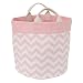 Little Love by NoJo Chevron Reversible Storage Tote with Handles, Pink/White