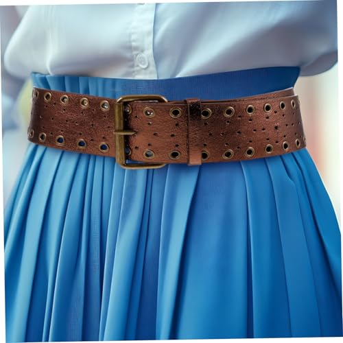 Men Vintage Cowboy Style Wide Belt with Buckle Casual and Holiday Essential Unique Hollow Design for Jeans and Parties4