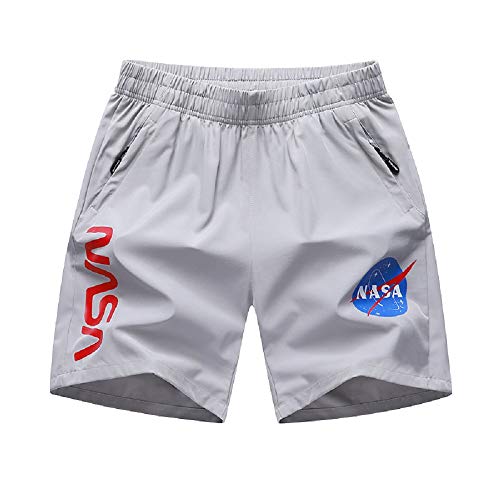 CORIRESHA Mens Fashion NASA Prints Sport Shorts Trunk with Pockets