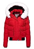 Jacket Type: Synthetic Fill Superdry Damen Winterjacke Everest Ella rot 14 (L)