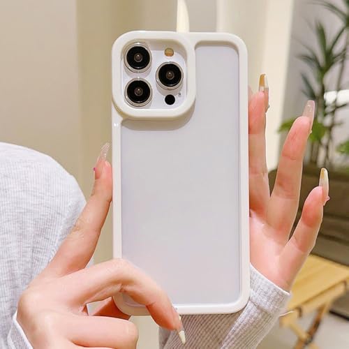 Coque iPhone 14 Plus TPU transparent blanc à bordure colorée