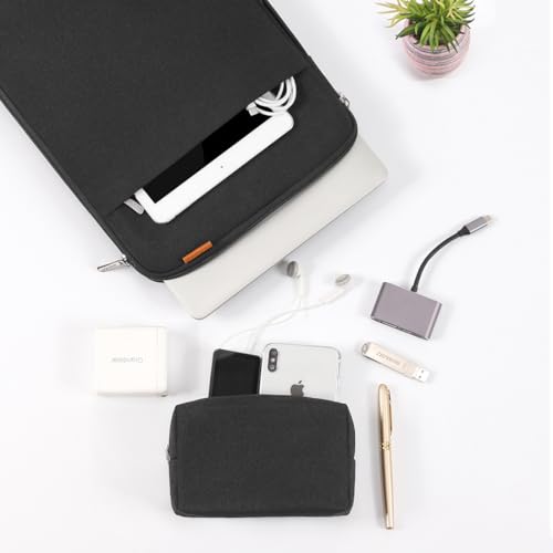 DOMISO Laptop Case Laptop Sleeve Cover Compatible with 15 inch MacBook Air M4/A3241 2025, M3/A3114,M2/A2941,15 inch MacBook Pro A1990 A1707,Compatible with Dell XPS 15 Plus with Small Case,Black by DOMISO - Image 5