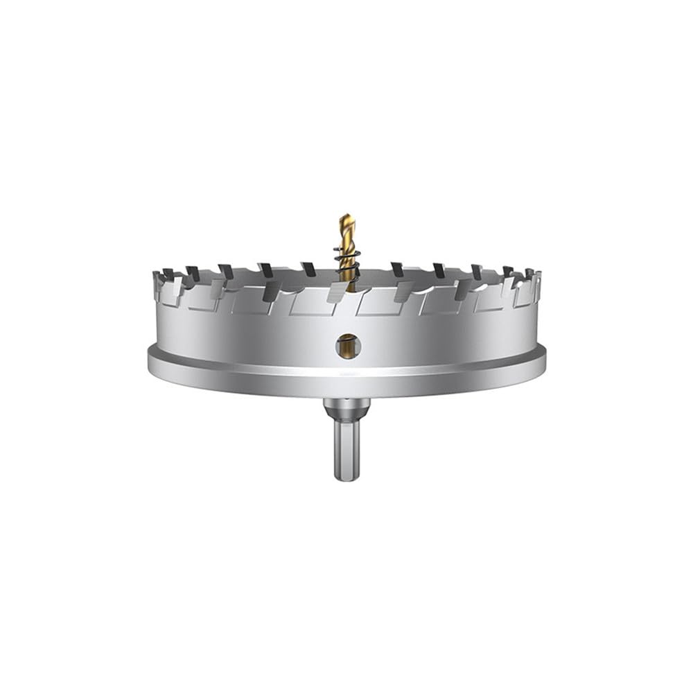 1 pieza de broca de sierra de corona TCT con punta de carburo de tungsteno para cortar placas de hierro y acero inoxidable, herramientas de perforación para trabajar metales, 125 mm