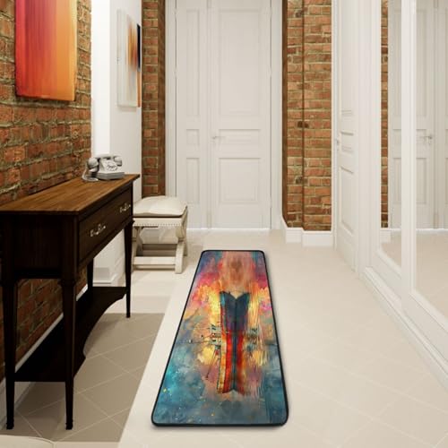 YETTASBIN Cruise Ship Runner Rug, Non-Slip Large Floor Mat Anti Fatigue Area Rugs for Kitchen Bathroom Living Room Entryway Home Office Decor, 72 x 24 Inch