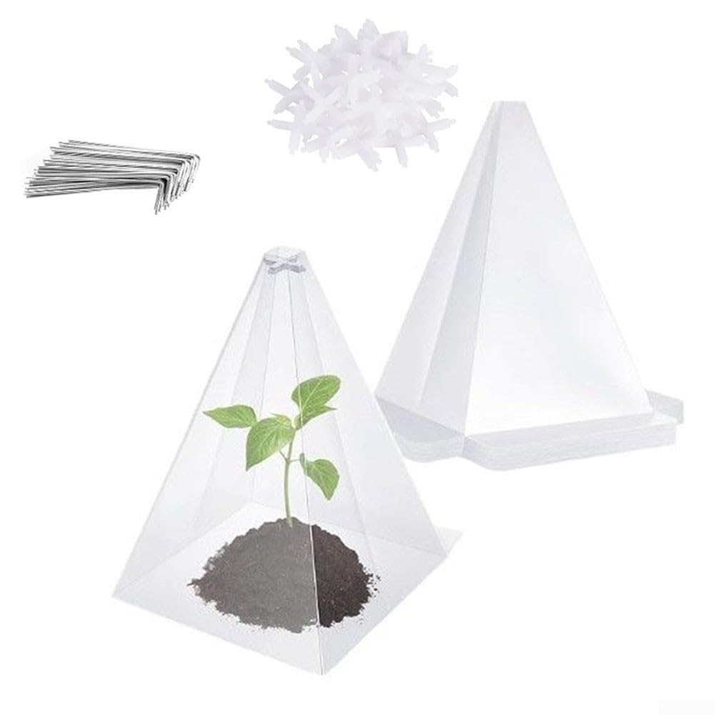 Cloche de jardin réutilisable pour cultiver des légumes, cloches en plastique transparent pour plantes, protection contre les oiseaux, les limaces, les escargots, le gel, les cloches de jardin (40