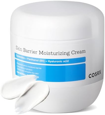 COSRX Crema idratante Skin Barrier, 450 ml, crema corpo e viso alla ceramide e all'acido ialuronico per pelle secca, lozione idratante senza profumo, cura della pelle coreana