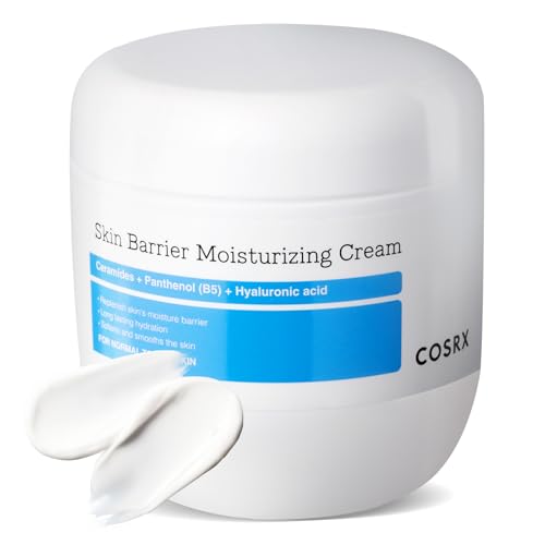COSRX Crema idratante Skin Barrier, 450 ml, crema corpo e viso alla ceramide e all'acido ialuronico per pelle secca, lozione idratante senza profumo, cura della pelle coreana