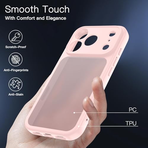 Coque iPhone 17 Pro résistante aux chocs et chutes rose - 4