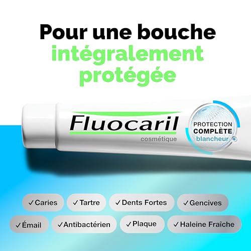 FLUOCARIL Dentifrice Anti-Caries Protection Complète Blancheur 2x75ml – vue 3