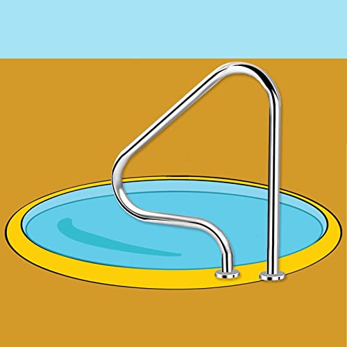 Barandal para piscina de acero inoxidable 80 cm miniatura 1