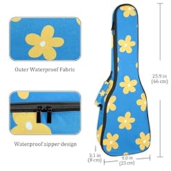 JRHEJTHH Housse durable pour ukulélé étanche avec épaules réglables pour 53,3 cm, 58,4 cm, 61 cm d’épaisseur, motif ligne en forme de fleur – Bleu, Multicolore., 25.9x9x3.1in/66x23x8cm, Moderne - Les Beatles, Paul McCartney, John Lennon, RIngo Starr, George Harrison JRHEJTHH Housse durable pour ukulélé étanche avec épaules réglables pour 53,3 cm, 58,4 cm, 61 cm d'épaisseur, motif ligne en forme de fleur - Bleu, Multicolore., 25.9x9x3.1in/66x23x8cm, Moderne – Image 4